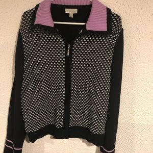 St. John zip up sweater.